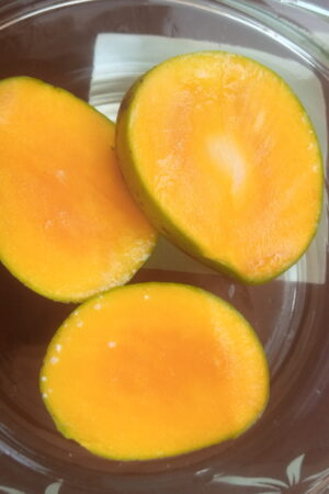 Sliced Fairchild mango fruit